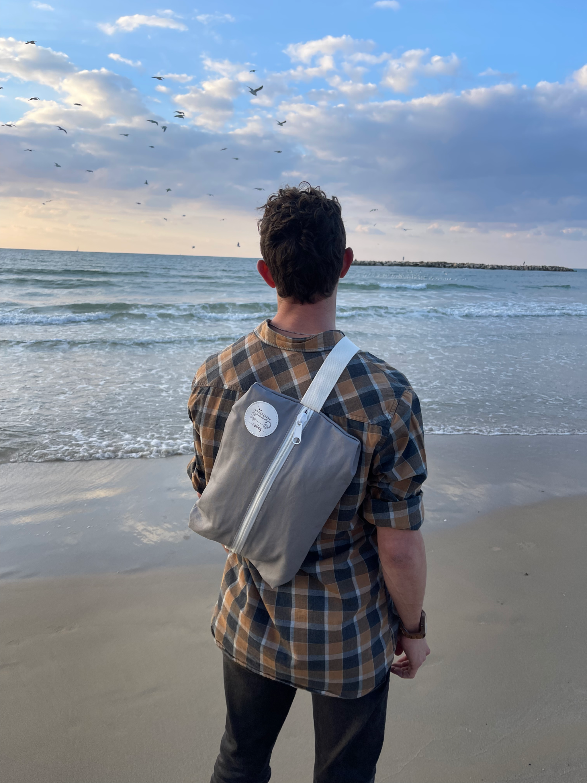 Gray Bag For Man